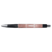 Zenhuisarts Roos Gold Glitter Monogram Pen (Voorkant)