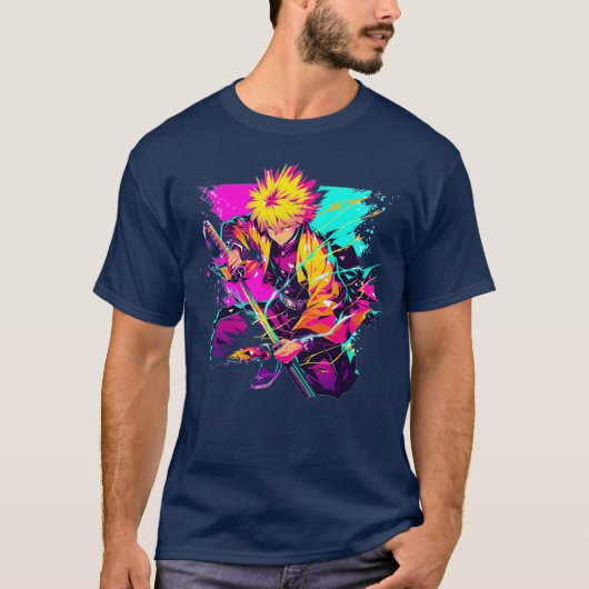 zenitsu thunder breathing gift t-shirt (Voorkant)