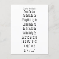 Zeno Potion - Zazzle Font Sampler Blad