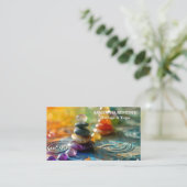 Zenstenen massagetherapeut visitekaartje (Staand voorkant)