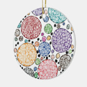 Zentangle circles pattern keramisch ornament (Links)