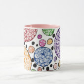 Zentangle circles pattern mok (Midden)