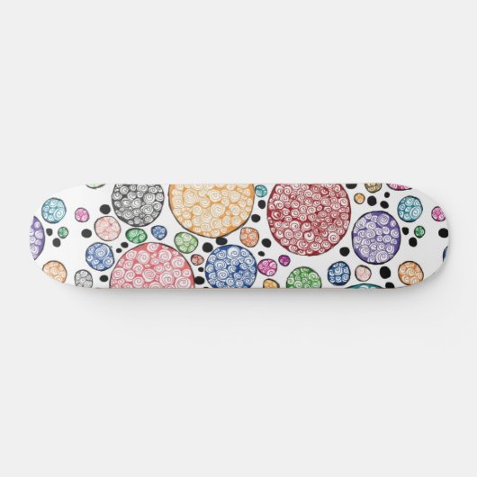 Zentangle circles pattern skateboard (Horizontaal)