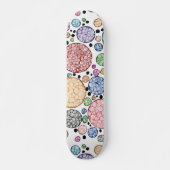 Zentangle circles pattern skateboard (Voorkant)