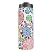 Zentangle circles pattern thermosbeker (Voorkant)