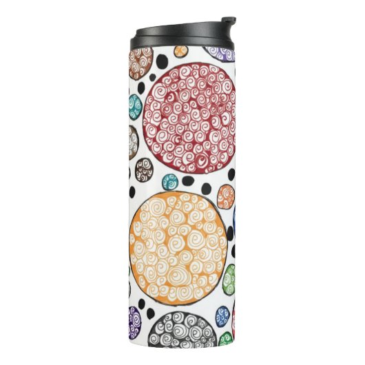 Zentangle circles pattern thermosbeker (Gedraaid links)