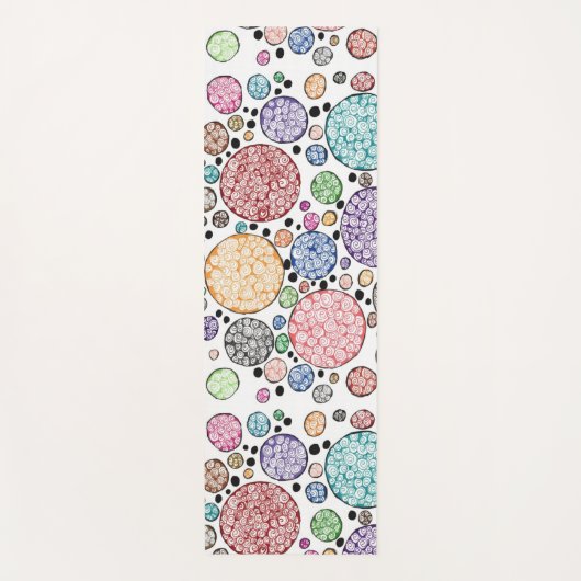 Zentangle circles pattern yogamat (Voorkant)
