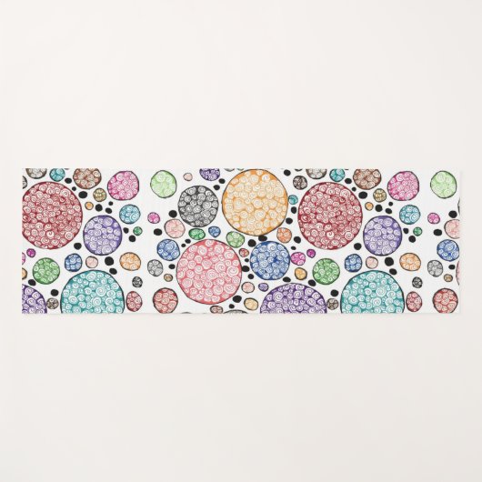 Zentangle circles pattern yogamat (Voorkant (horizontaal))