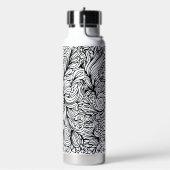 Zentangle flower and paisley doodle design waterfles (Links)