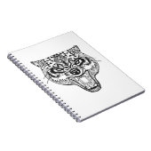 Zentangle Geïnspireerde Wolf Notitieboek (Rechterzijde)