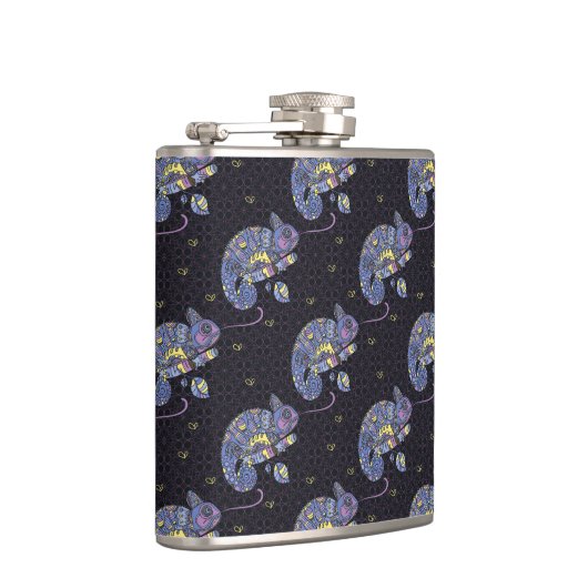 Zentangle Lizard Heupfles (Rechts)