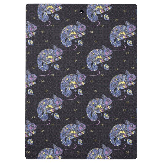 Zentangle Lizard | Monogram Klembord (Achterkant)