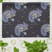 Zentangle Lizard Theedoek (Gevouwen)