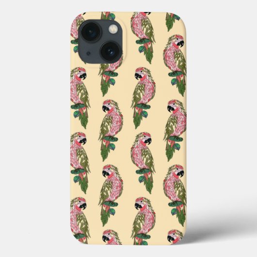 Zentangle Style Parrots Case-Mate iPhone Case (Achterkant)