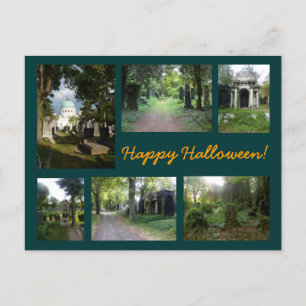 Zentralfriedhof Halloween Collage Briefkaart