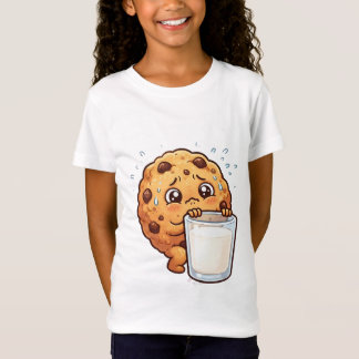 Zenuwachtige chocolade chip koekje karakter t-shirt