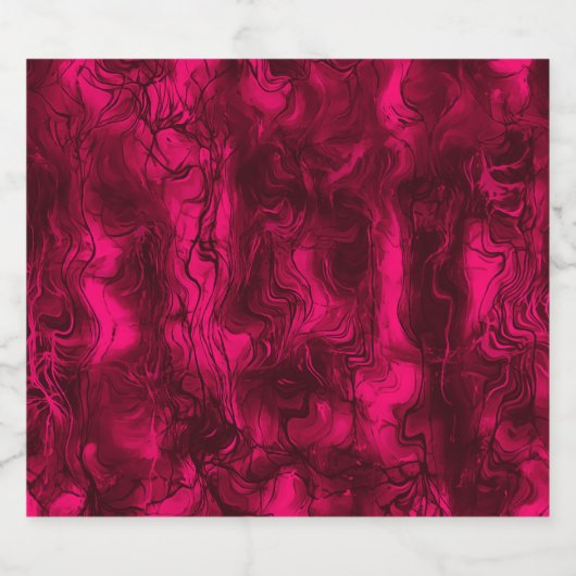 Zenuwenergie Grungy Abstract Art Raspberry Rust. Bier Etiket (Enkel label)