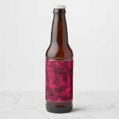 Zenuwenergie Grungy Abstract Art Raspberry Rust. Bier Etiket (Voorkant)