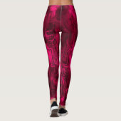 Zenuwenergie Grungy Abstract Art Raspberry Rust. Leggings (Achterkant)