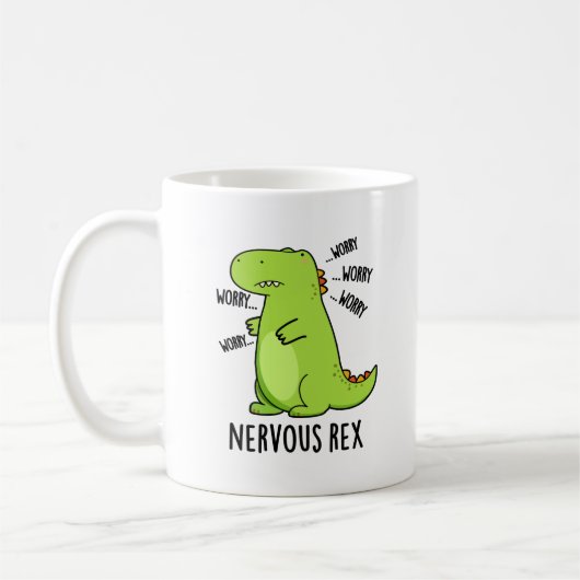 Zenuwrex Funny Dinosaur TRex Pun Koffiemok (Links)