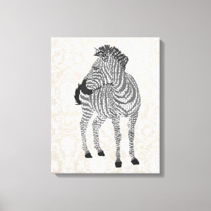 Zenya Black & White Art Canvas Afdruk