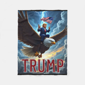 Zenzo's Atomic Political Designs President Trump R Fleece Deken