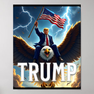 Zenzo's Atoom Politieke Ontwerpen President Trump Poster