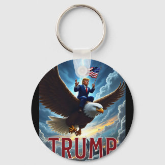 Zenzo's Atoom Politieke Ontwerpen President Trump  Sleutelhanger
