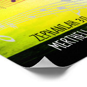 Zeph 3:17 MIJN GOD ZITTEN OVER MIJ AANGEPASTE GROE Poster (Hoek)