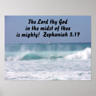 Zephaniah 3:17 De Heer in het midden Poster