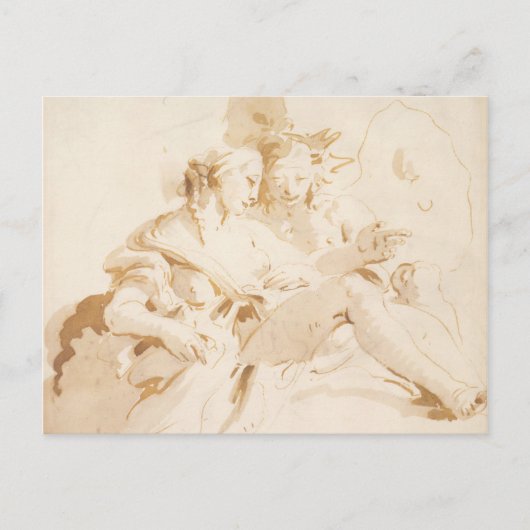 Zephyr en Flora Briefkaart (Voorkant)