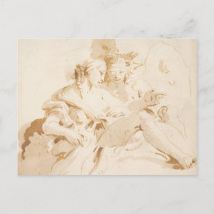 Zephyr en Flora Briefkaart