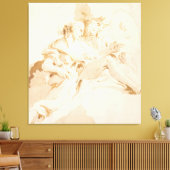 Zephyr en Flora Canvas Afdruk (Insitu (Woonkamer))