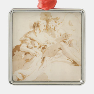 Zephyr en Flora Metalen Ornament