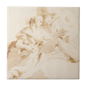 Zephyr en Flora Tegeltje