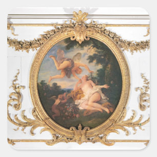 Zephyr en Flora uit de Salle de Conseil Vierkante Sticker