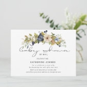 zephyr herfst floral virtual baby shower uitnodigi (Staand voorkant)