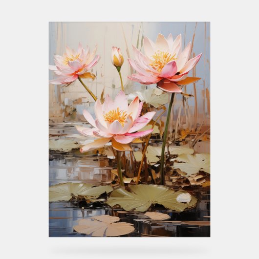 Zephyr Lily - Impasto Floral Acryl Bord (Voorkant)