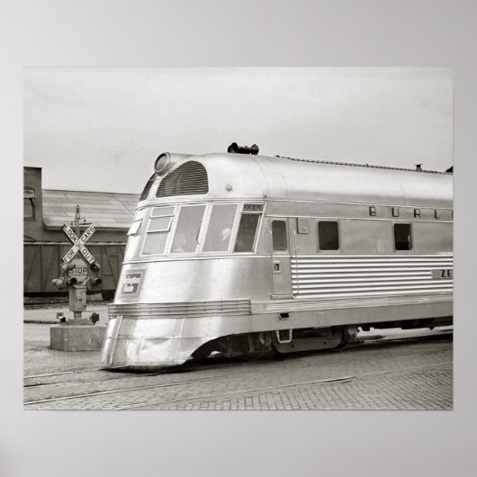 Zephyr Streamlining Train, 1939.  foto Poster (Voorkant)