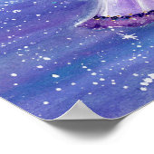 Zephyr unicorn en sprookkunst van Renee Lavoie Poster (Hoek)