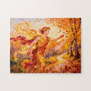 Zephyros God van de westenwind uit de Griekse myth Legpuzzel
