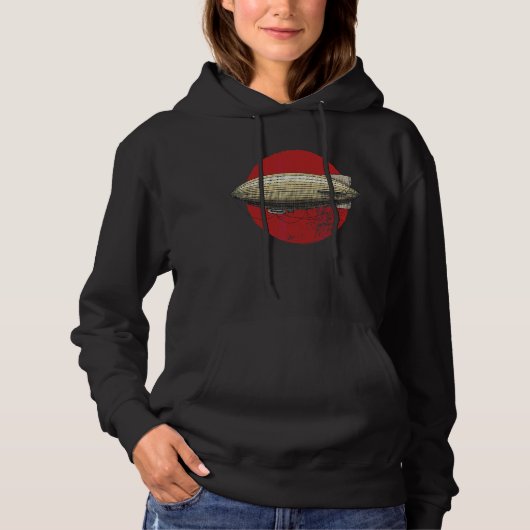 Zeppelin Airship Retro Pilot Airship  Hoodie (Voorkant)
