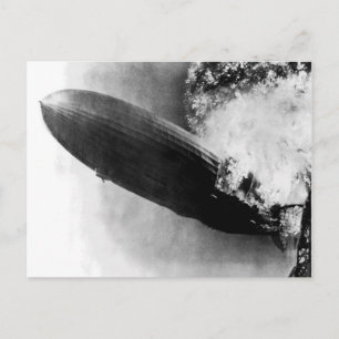 Zeppelin Burning Briefkaart