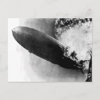 Zeppelin Burning Briefkaart
