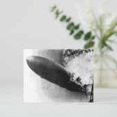 Zeppelin Burning Briefkaart (Staand voorkant)