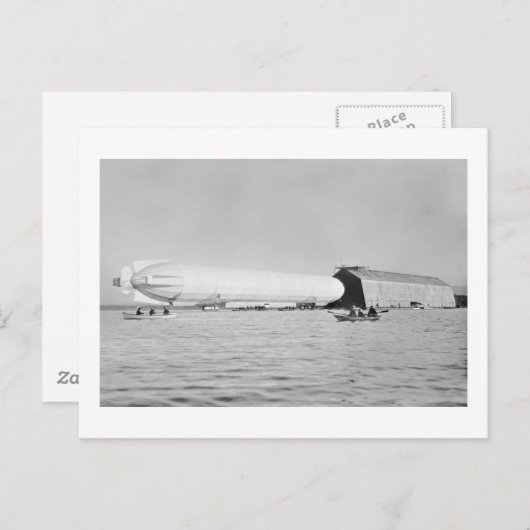 Zeppelin Garage, 1908 Briefkaart (Voorkant / Achterkant)