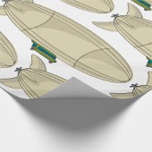 Zeppelin Luchtship Retro Sci-Fi Blimp Cadeaupapier