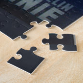 Zeppelin over de Atlantische Oceaan – Vintage Trav Legpuzzel (Zijkant)