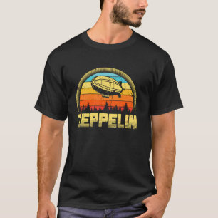 Zeppelin Retro  Sunset 70s 80s Diriible Ai T-shirt