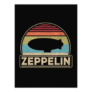 Zeppelin Retro Zeppelin Shirt Foto Afdruk